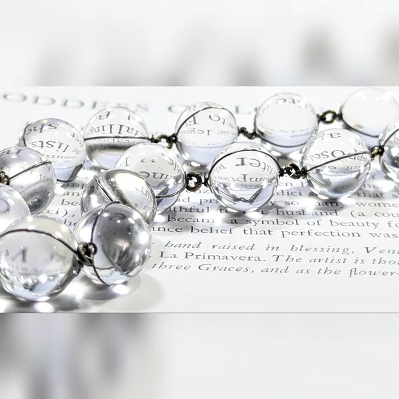 GORGEOUS Early Deco Era Wire Wrapped Pools Of Light Rock Crystal Necklace - Picture 3 of 10